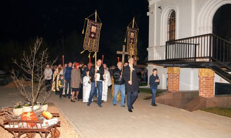 Пасхальное богослужение в Георгиевском храме города Дедовска