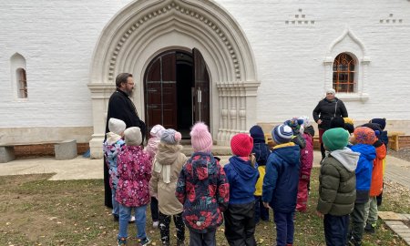 Занятие с дошкольниками в Мироносицком храме г. Истра